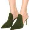 imageFSJ Women Pointed Toe Slide Mule Sandal Slippers Stiletto High Heels Loafers Slip on Backless Shoes 415 M USOlive8 Cm