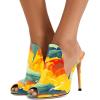 imageFSJ Women Pointed Toe Slide Mule Sandal Slippers Stiletto High Heels Loafers Slip on Backless Shoes 415 M USPainting