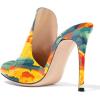 imageFSJ Women Pointed Toe Slide Mule Sandal Slippers Stiletto High Heels Loafers Slip on Backless Shoes 415 M USPainting