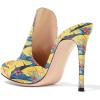 imageFSJ Women Pointed Toe Slide Mule Sandal Slippers Stiletto High Heels Loafers Slip on Backless Shoes 415 M USPlant