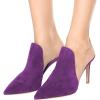 imageFSJ Women Pointed Toe Slide Mule Sandal Slippers Stiletto High Heels Loafers Slip on Backless Shoes 415 M USPurple8 Cm