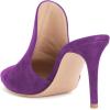 imageFSJ Women Pointed Toe Slide Mule Sandal Slippers Stiletto High Heels Loafers Slip on Backless Shoes 415 M USPurple8 Cm