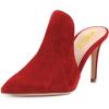 imageFSJ Women Pointed Toe Slide Mule Sandal Slippers Stiletto High Heels Loafers Slip on Backless Shoes 415 M USRed8 Cm