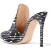 imageFSJ Women Pointed Toe Slide Mule Sandal Slippers Stiletto High Heels Loafers Slip on Backless Shoes 415 M USStripeddots