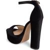 imageFSJ Women Sexy Ankle Strap Platform Sandal Chunky High Heel Open Toe Summer Shoe Size 415 M USBlack