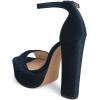 imageFSJ Women Sexy Ankle Strap Platform Sandal Chunky High Heel Open Toe Summer Shoe Size 415 M USDark Blue