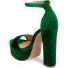 imageFSJ Women Sexy Ankle Strap Platform Sandal Chunky High Heel Open Toe Summer Shoe Size 415 M USGreen