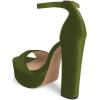 imageFSJ Women Sexy Ankle Strap Platform Sandal Chunky High Heel Open Toe Summer Shoe Size 415 M USOlive