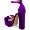 imageFSJ Women Sexy Ankle Strap Platform Sandal Chunky High Heel Open Toe Summer Shoe Size 415 M USPurple