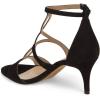 imageFSJ Women Strappy Ankle Strap Sandals Open Toe High Heel Caged Cutout Fashion Ladies Summer Casual Shoes Size 415 USBlack