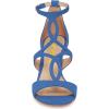 imageFSJ Women Strappy Ankle Strap Sandals Open Toe High Heel Caged Cutout Fashion Ladies Summer Casual Shoes Size 415 USBlue