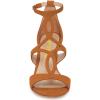 imageFSJ Women Strappy Ankle Strap Sandals Open Toe High Heel Caged Cutout Fashion Ladies Summer Casual Shoes Size 415 USBrown