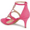 imageFSJ Women Strappy Ankle Strap Sandals Open Toe High Heel Caged Cutout Fashion Ladies Summer Casual Shoes Size 415 USFuchsia