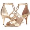 imageFSJ Women Strappy Ankle Strap Sandals Open Toe High Heel Caged Cutout Fashion Ladies Summer Casual Shoes Size 415 USGold
