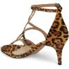 imageFSJ Women Strappy Ankle Strap Sandals Open Toe High Heel Caged Cutout Fashion Ladies Summer Casual Shoes Size 415 USLeopard
