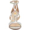 imageFSJ Women Strappy Ankle Strap Sandals Open Toe High Heel Caged Cutout Fashion Ladies Summer Casual Shoes Size 415 USSilver
