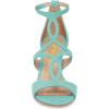 imageFSJ Women Strappy Ankle Strap Sandals Open Toe High Heel Caged Cutout Fashion Ladies Summer Casual Shoes Size 415 USTurquoise