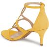 imageFSJ Women Strappy Ankle Strap Sandals Open Toe High Heel Caged Cutout Fashion Ladies Summer Casual Shoes Size 415 USYellow