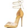 Gold Peep-toe