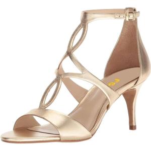 imageFSJ Women Strappy Ankle Strap Sandals Open Toe High Heel Caged Cutout Fashion Ladies Summer Casual Shoes Size 415 USGold