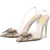 imageFSJ Women Clear High Heel Sandals Slingback Sexy Transparent PVC Pointed Toe Stiletto Heels Slip On Wedding Party Pumps Shoes Size 415 USGold Butterfly