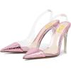 imageFSJ Women Clear High Heel Sandals Slingback Sexy Transparent PVC Pointed Toe Stiletto Heels Slip On Wedding Party Pumps Shoes Size 415 USPink