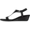 imageFSJ Women Open Toe Low Wedge Heel Sandals TStrap Comfy Padded Sole Ankle Strap Casual Beach Travel Summer Sandals Size 415 USBlack Pattern