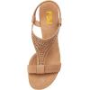 imageFSJ Women Open Toe Low Wedge Heel Sandals TStrap Comfy Padded Sole Ankle Strap Casual Beach Travel Summer Sandals Size 415 USLight Brown
