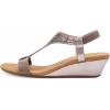 imageFSJ Women Open Toe Low Wedge Heel Sandals TStrap Comfy Padded Sole Ankle Strap Casual Beach Travel Summer Sandals Size 415 USPurplegold
