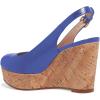 imageFSJ Women Peep Toe High Heel Wedge Sandals Slip on Cork Pumps Slingback Platform Slide Casual Party Dress Shoes Size 415 USBlue
