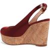 imageFSJ Women Peep Toe High Heel Wedge Sandals Slip on Cork Pumps Slingback Platform Slide Casual Party Dress Shoes Size 415 USDark Red