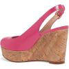 imageFSJ Women Peep Toe High Heel Wedge Sandals Slip on Cork Pumps Slingback Platform Slide Casual Party Dress Shoes Size 415 USDeep Pink