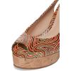 imageFSJ Women Peep Toe High Heel Wedge Sandals Slip on Cork Pumps Slingback Platform Slide Casual Party Dress Shoes Size 415 USGeometry