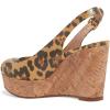 imageFSJ Women Peep Toe High Heel Wedge Sandals Slip on Cork Pumps Slingback Platform Slide Casual Party Dress Shoes Size 415 USLeopard