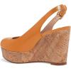 imageFSJ Women Peep Toe High Heel Wedge Sandals Slip on Cork Pumps Slingback Platform Slide Casual Party Dress Shoes Size 415 USOrange