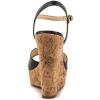 imageFSJ Women Peep Toe Platform Sandals Cork Wedge High Heel Ankle Strap Summer Party Pump Shoes Size 415 USBlack