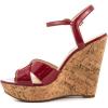 imageFSJ Women Peep Toe Platform Sandals Cork Wedge High Heel Ankle Strap Summer Party Pump Shoes Size 415 USDark Wine