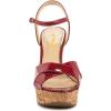 imageFSJ Women Peep Toe Platform Sandals Cork Wedge High Heel Ankle Strap Summer Party Pump Shoes Size 415 USDark Wine