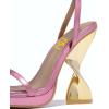 imageFSJ Women Sexy One Strap Open Toe Special Distorted High Heel Sandals Cross Ankle Strap Summer Party Dress Shoes Size 415 USPink
