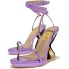 imageFSJ Women Sexy One Strap Open Toe Special Distorted High Heel Sandals Cross Ankle Strap Summer Party Dress Shoes Size 415 USPurple