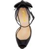 imageFSJ Women Stiletto High Heels Sandals Peep Toe Pumps Ankle Straps Bows Bridal Dress Party Shoes with Buckle Size 415 USBlack