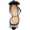 imageFSJ Women Stiletto High Heels Sandals Peep Toe Pumps Ankle Straps Bows Bridal Dress Party Shoes with Buckle Size 415 USBlack Rhinestone