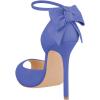 imageFSJ Women Stiletto High Heels Sandals Peep Toe Pumps Ankle Straps Bows Bridal Dress Party Shoes with Buckle Size 415 USBlue
