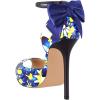 imageFSJ Women Stiletto High Heels Sandals Peep Toe Pumps Ankle Straps Bows Bridal Dress Party Shoes with Buckle Size 415 USBlue Grape