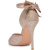 imageFSJ Women Stiletto High Heels Sandals Peep Toe Pumps Ankle Straps Bows Bridal Dress Party Shoes with Buckle Size 415 USGold Glitter