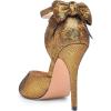 imageFSJ Women Stiletto High Heels Sandals Peep Toe Pumps Ankle Straps Bows Bridal Dress Party Shoes with Buckle Size 415 USGold Sequins