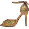 imageFSJ Women Stiletto High Heels Sandals Peep Toe Pumps Ankle Straps Bows Bridal Dress Party Shoes with Buckle Size 415 USGold Sequins