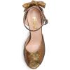 imageFSJ Women Stiletto High Heels Sandals Peep Toe Pumps Ankle Straps Bows Bridal Dress Party Shoes with Buckle Size 415 USGold Sequins