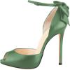 imageFSJ Women Stiletto High Heels Sandals Peep Toe Pumps Ankle Straps Bows Bridal Dress Party Shoes with Buckle Size 415 USGreen