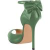 imageFSJ Women Stiletto High Heels Sandals Peep Toe Pumps Ankle Straps Bows Bridal Dress Party Shoes with Buckle Size 415 USGreen